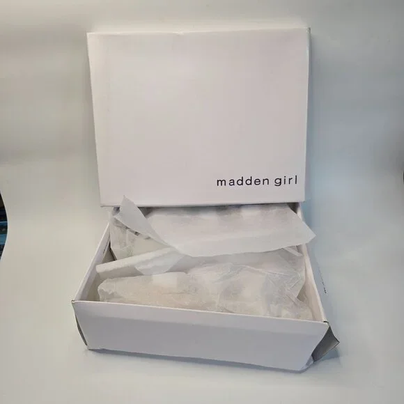 Madden Girl Carly Platform Espadrille Sandals 7M White Original Box Y2K Style - Picture 9 of 10